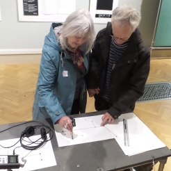 Visitors playing with the Drawdio